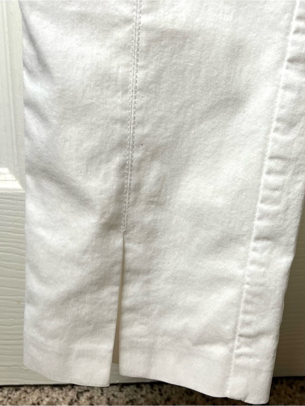 JOSEPH RIBKOFF Straight Leg Stretch Pants White Lined Sz 4 - Picture 5 of 6